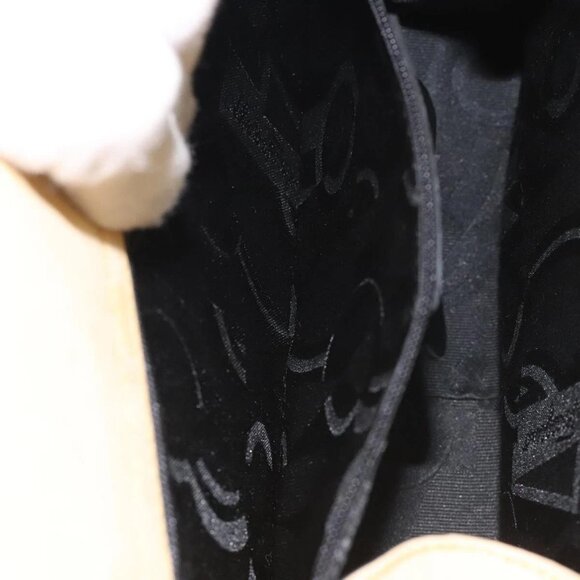 Salvatore Ferragamo Gancini Hand Bag Suede Beige Gold - Picture 14 of 16